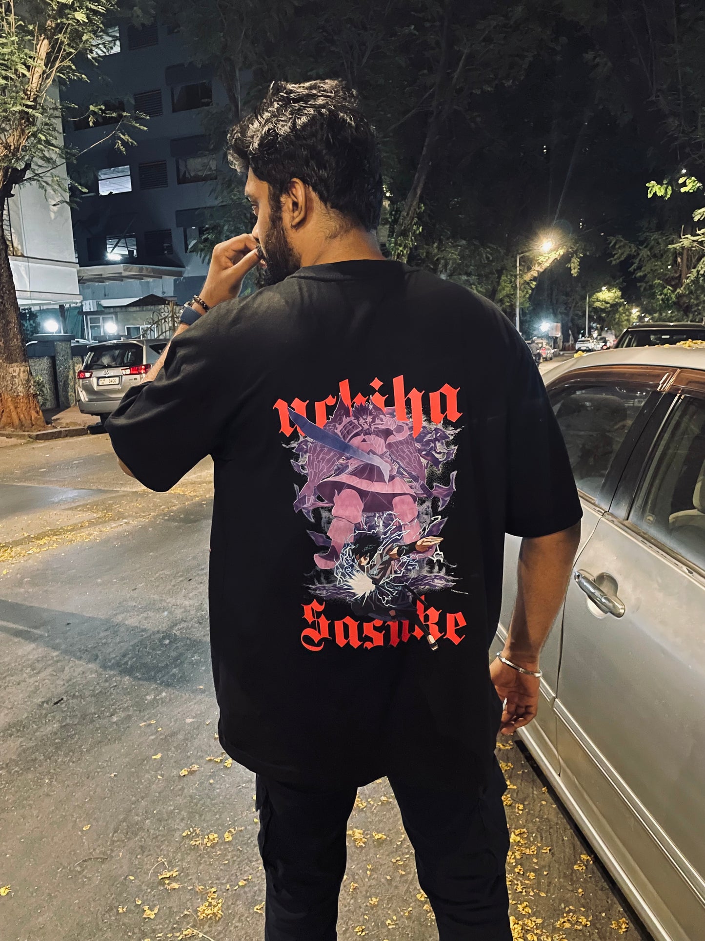 Sasuke Back print -Black | Oversized Fit | Unisex